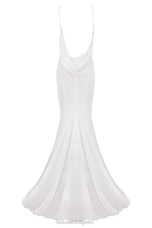 House of CB Vestido de novia con espalda drapeada en color marfil Aurelie - edición limitada bodas SDBN01158
