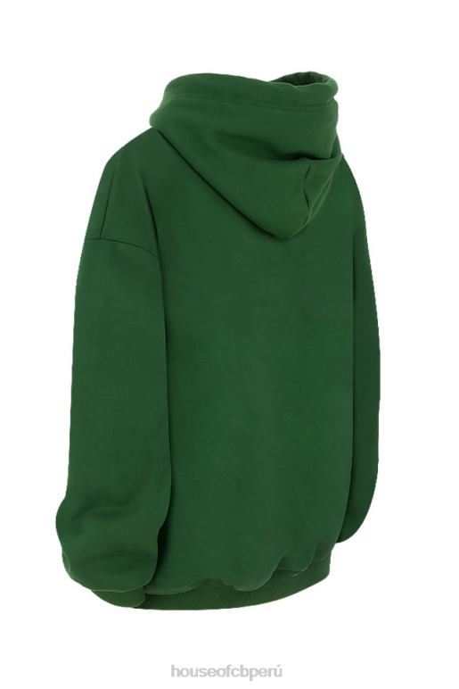 House of CB sudadera con capucha extragrande verde halo ropa SDBN0794
